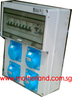 4 way ce plug with mcb and elcb